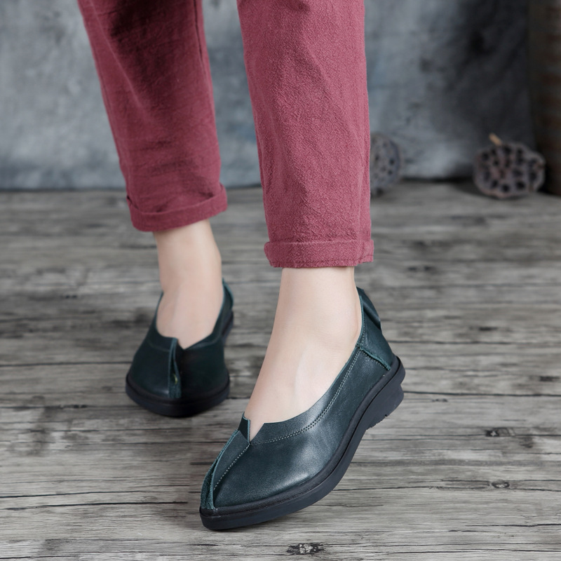 Comfortschoenen | Pantoffels Van Rundnappaleer  –  Dames Comfortschoenen Comfortschoenen